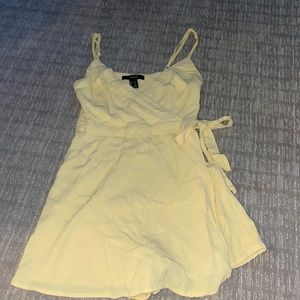 Yellow dress with shorts under